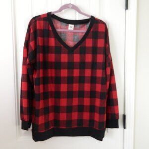 Sew In Love Red & Black Buffalo Plaid Top